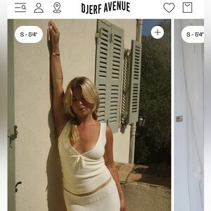 Djerf Avenue Amorini Tank Top Cream